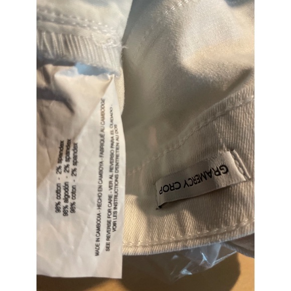 NINE WEST NWT Gramercy Cropped Bright White Jeans Size 16 New With Tags - Picture 10 of 10